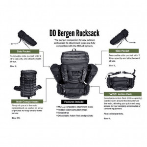 Rucsac DD Bergen Negru 55 l - 0707273932068 7