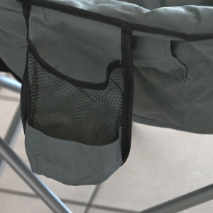 Scaun pliabil camping Cattara Lisboa, 80 x 95 x 62cm, suparta 120kg, antracit - TT13473 - Img 5