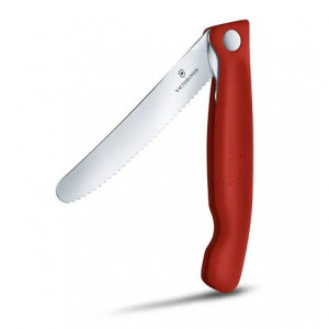 Set cutit bucatarie pliabil lama zimtata 11 cm, rosu si mini tocator Victorinox - 6.7191.F1 4