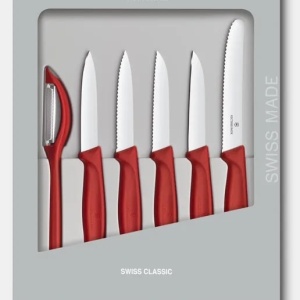 Set cutite curatat Victorinox Swiss Classic Paring Set, 6 piese, Red 6.7111.6G