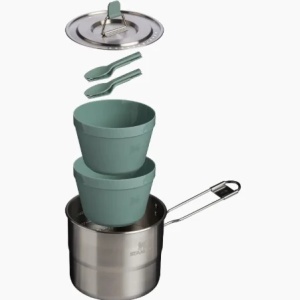 Set Gatit Stanley pentru 2 persoane Adventure Stainless Steel Cook Set for Two 1L - 10-09997-020 - Img 2