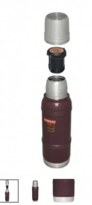 Termos The Milestones Thermal Bottle 1960 Garnet Gloss 1.0L / 1.1QT- 10-10987-006 2