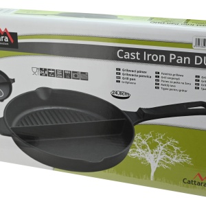 Tigaie fonta Cattara, 25cm, doua compartimente, neteda si grill - TT13061 - Img 5