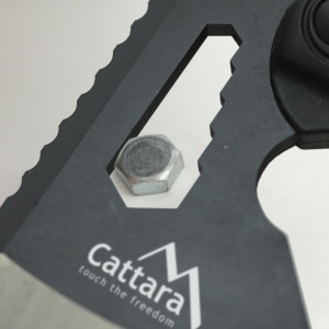 Topor multifunctional Cattara, solid, negru, 27cm, ciocan, cheie universala, amnar, teaca plastic - TT13265 - Img 6