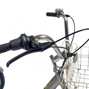 Tricicletă 24" pentru adulți BR CYCLES Pro2008-VB, cadru oțel 16", 7 viteze, frâne V-Brake/tambur, gri - Img 5