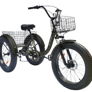 Tricicletă adulți BR Pro2025, 24", 7 viteze, frâne pe disc, cadru din oțel 15", negru - Img 2
