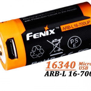 Acumulator Fenix 16340 Cu micro USB - 700mAh - RB-L 16-700U