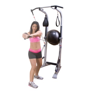 Aparat Fitness Multifunctional Power Tower Dhs 051 - Gri - Img 2