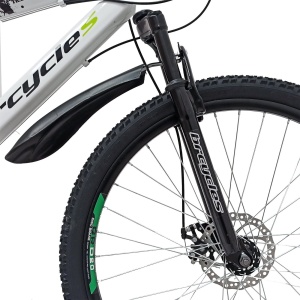 Bicicleta BR TARGET Carrier 29", 21 viteze, frane pe disc, cadru otel 17", manete secventiale, alb\negru - Img 11