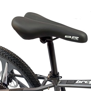 Bicicleta BR Tornado 24", 21 viteze, frane pe disc, cadru din aluminiu 13", manete secventiale, gri - Img 4