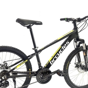 Bicicleta BR Tornado 24", 21 viteze, frane pe disc, cadru din aluminiu 13", manete secventiale, negru - Img 4