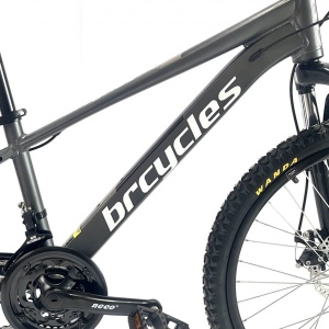 Bicicleta BR Tornado 26", 21 viteze, frane pe disc, cadru din aluminiu 13.5", manete secventiale, gri - Img 2