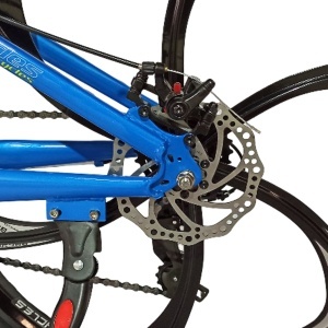 Bicicleta BR Tsunami ProMG 24", cadru otel 13", jante magneziu, manete secventiale, frane disc, 21 viteze, albastru - Img 7