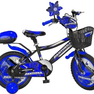 Bicicleta copii 16" MITO Panthera, negru/albastru, varsta 4-6 ani