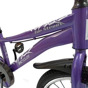 Bicicletă copii BR Neptune 20", cadru oțel, violet, varsta 7 - 10 ani - Img 3