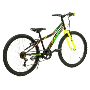 Bicicleta Copii DHS Turbo - 24 Inch, Negru-Verde - Img 3