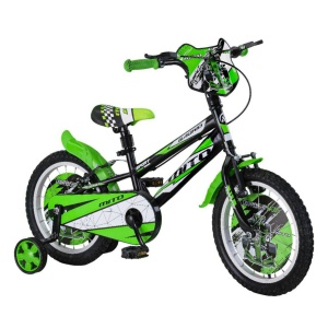 Bicicleta copii MITO BadKid, roti 20", negru/verde, 7-10 ani