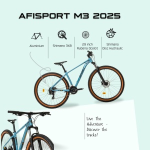 Bicicleta Mtb Afisport M3 2025 - 29 inch, S, Albastru - Img 4