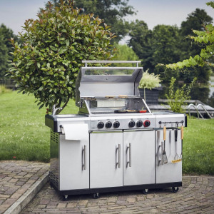 Bucatarie pe gaz, 4 arzatoare inox, arzator infrarosu, grile fonta, Enders Kansas Pro 4 SIK Profi Turbo - 8711 3