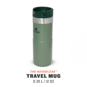 Cana Termoizolanta Stanley The NeverLeak Travel Mug Hammertone Green 0.35L - 10-09855-006