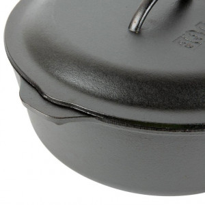 Ceaun din fonta cu capac - cuptor olandez Lodge 33 cm 8,5 litri - L-12DO3 8