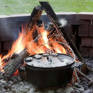 Ceaun din fonta cu capac - cuptor olandez Lodge 36 cm 9,5 litri 5