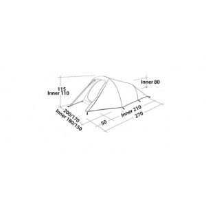 Cort de tip tunel Easy Camp Energy 300, 3 persoane Rustic Green - EC120389 - Img 3