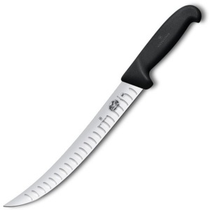 Cutit pentru macelarie Victorinox Dual Grip Slaughter Knife, lama 25cm, Black 5.7223.25D
