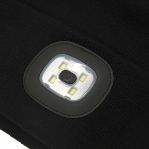 Fes negru cu lanterna cu LED si incarcare usb Cattara TT14021 - Img 5
