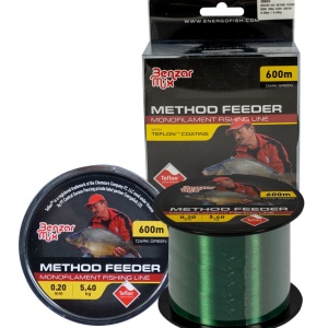 Fir Monofilament Benzar Method Feeder Mono Dark Green, Verde Inchis, 600m