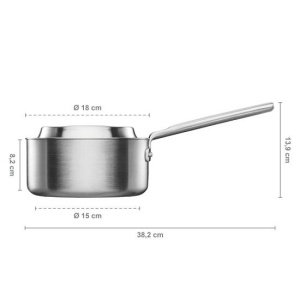 FISKARS Cratita din otel inoxidabil, antiaderenta, Fiskars Norden, 1.8l - 1067637 - Img 2