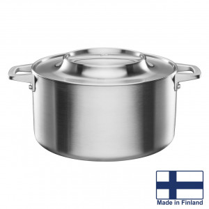 FISKARS Cratita din otel inoxidabil, antiaderenta, Fiskars Norden, 5 l - 1026921