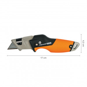 FISKARS Cutit utilitar pliabil cu lama trapezoidala Fiskars CarbonMax, 170 mm, 170 g - 1027224 - Img 4