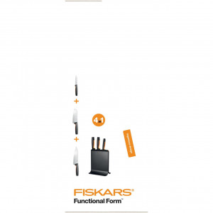 FISKARS Set suport din plastic + 3 cutite Fiskars Functional Form - 1057555 - Img 5