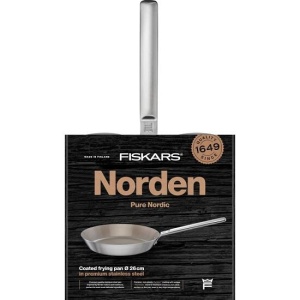 FISKARS Tigaie din otel inoxidabil, antiaderenta, Fiskars Norden, Ø 26 cm - 1067632
