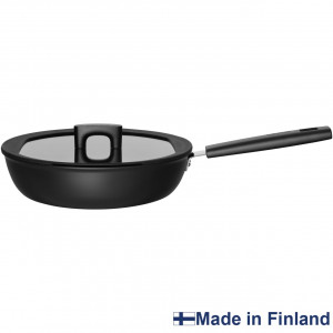 FISKARS Tigaie pentru sote cu capac Fiskars Hard Face, 28 cm, 3.5 L - 1052232