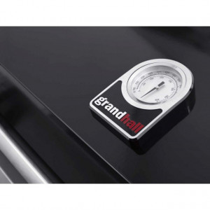 Gratar Grand Hall Maxim GTI4B-V pe gaz cu 5 arzatoare (4 inox + 1 infrarosu), incastrabil, gratare din fonta -  K04000199A termometru