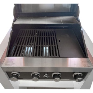 Gratar pe gaz cu 4 arzatoare din inox, incastrabil, gratare din fonta, Grandhall Grandpro Premium GT4 - K04000386A - Img 5