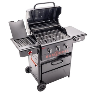 Gratar pe gaz si carbuni hibrid Char-Broil Gas2Coal 2.0 330 Special Edition, plita si sear burner - 140994 - Img 4