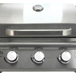 Gratar table top pe gaz Cattara Garden cu 3 arzatoare, 9.6kw, inox, capac dublu - TT14100 - Img 3