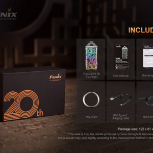 Lanterna Fenix APEX 20 - Lanternă 20th Anniversary - Ediție Limitată - ADV-455-006 6