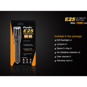 Lanterna Fenix E25 - Ultimate Edition - 1000 Lumeni  200 Metri pachet
