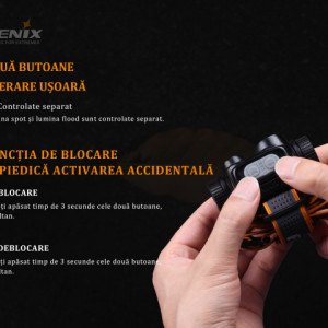 Lanterna frontala Fenix HM65R Reincarcabila 1400lumeni 163 metri 5