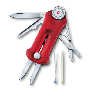 Multifunctional Victorinox GolfTool, rosu transparent - 0.7052.T