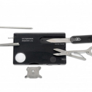 Multifunctional Victorinox SwissCard Lite, negru transparent - 0.7333.T3
