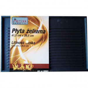 Plita din fonta cu 2 fete neteda si grill 41,5 x 26,5 cm pentru gratarele Activa Lord 501 - 20501