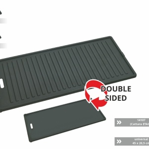 Plita din fonta cu doua fete neteda si striata Cattara ETAGE, 450x205mm - TT14075 - Img 4