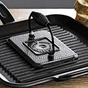 Presa dreptungiulara pentru grill Lodge 17 x 11 x 28 cm  - L-GP3 cu tigaie grill