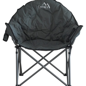 Scaun pliabil camping Cattara Lisboa, 80 x 95 x 62cm, suparta 120kg, antracit - TT13473 - Img 2