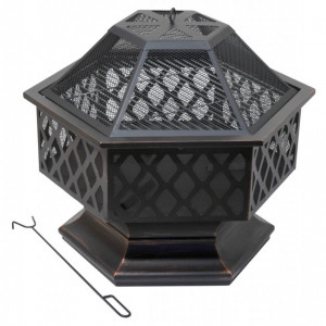 Semineu de terasa HEXAGON Cattara cu capac TT13008
